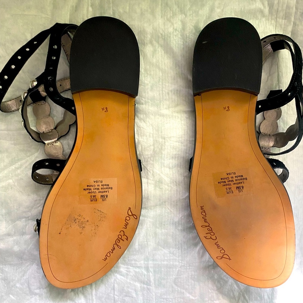 New Black Sam Edelman Suede Sandal size 8 1/2 - Picture 3 of 4